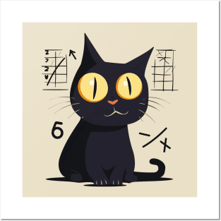 cat and math Posters and Art